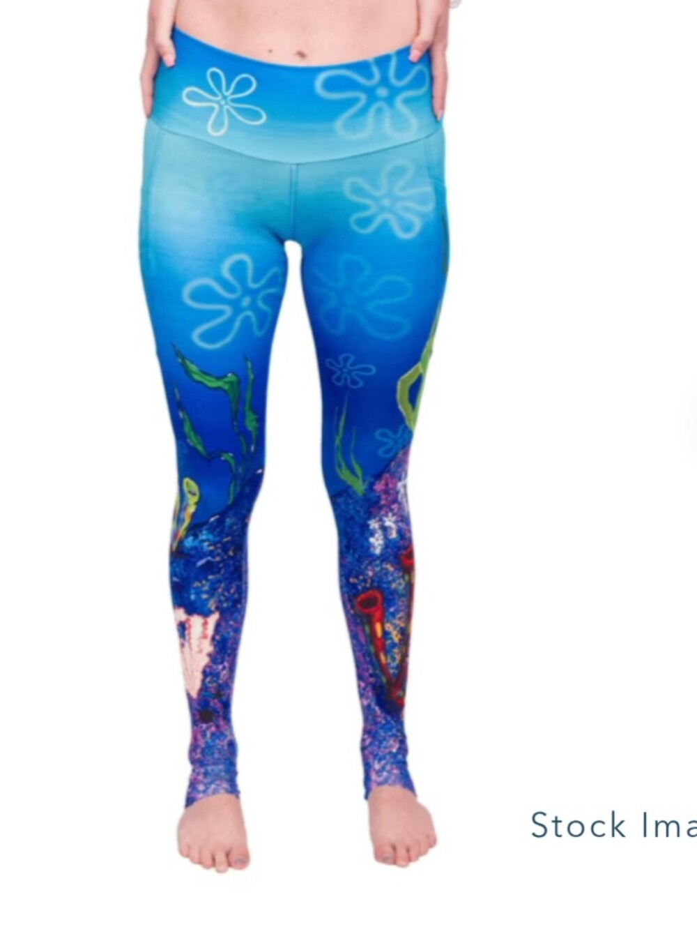 Waterlust Bikini Bottom SpongeBob Leggings High Waisted Pockets Size Large